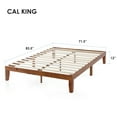 "Mellow Naturalista Classic Solid Wood Platform Bed Frame, 12"", Cal