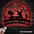 thumbnail image 3 of Craftnamesign Custom Deer Turkey And Bass Fishing Metal LED Light, Personalized Hunter Name Sign, 3 of 5