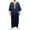 Navy, variant on RYDCOT Mens Satin Kaftan Thobe V-Neck Half Sleeve Muslim Robe Dubai Long Gown Saudi Arab Thobe Robes for Summer Beach Navy