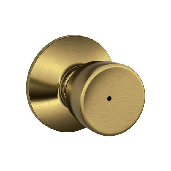 Schlage Residential F40 BEL 609 Privacy Lock Bell Knob Antique Brass