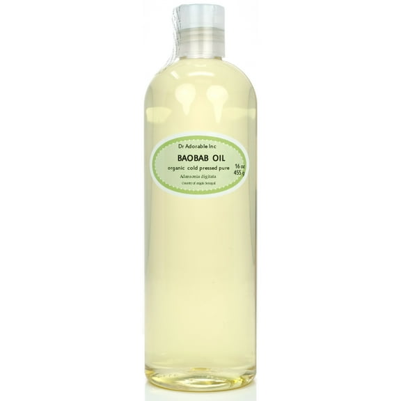Dr Adorable - 16 oz - Baobab Oil - 100% Pure Organic Cold Pressed Natural Hair Skin Care Anti Aging