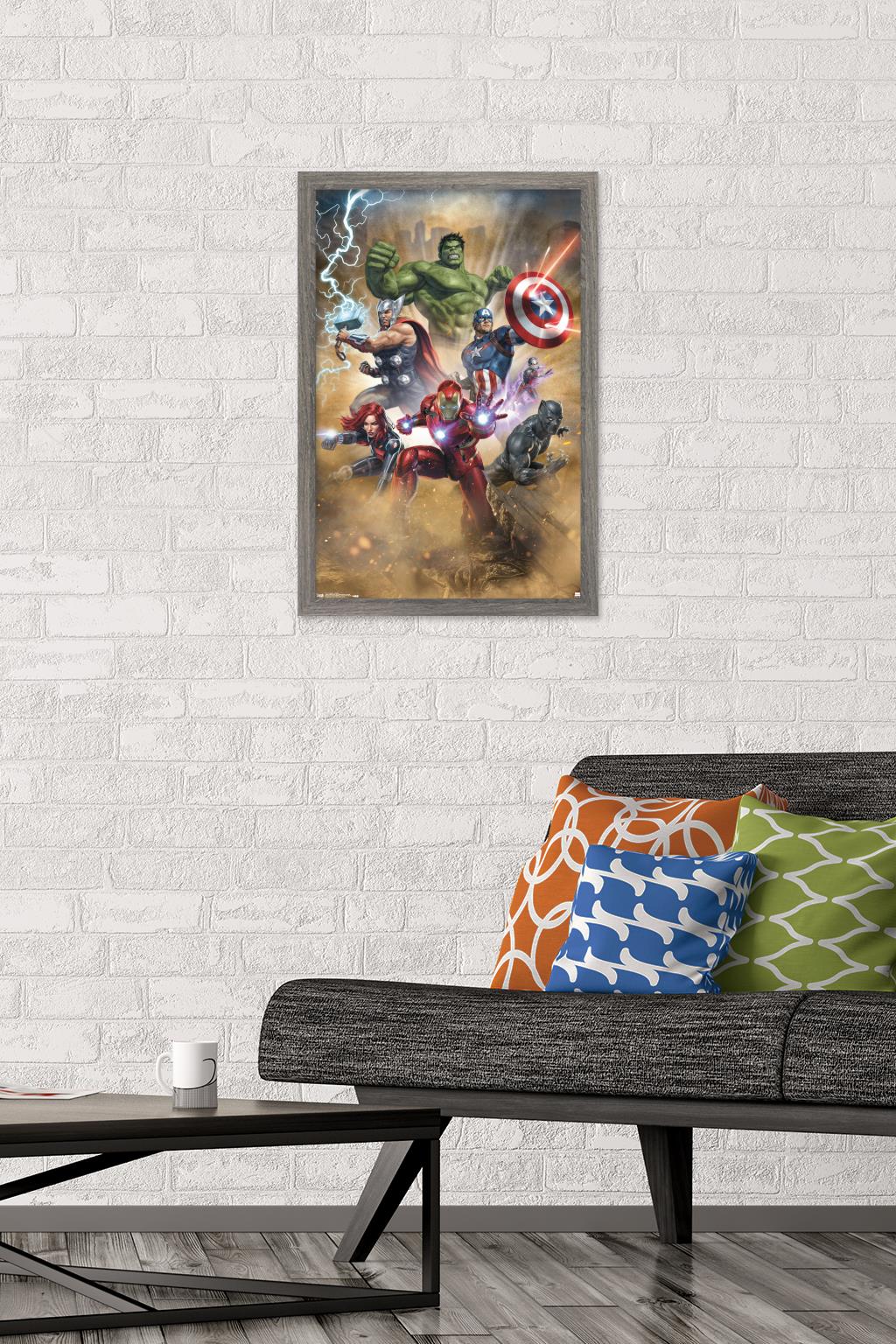 Marvel Cinematic Universe - Avengers - Fantastic Wall Poster, 14.725" x 22.375", Framed