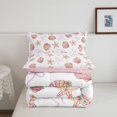 thumbnail image 5 of Manfei Cute Seashell Bowknot Full Size Comforter Sets,Starfish Girly Bedding Comforter Set,Colorful Stars Reversible,3 Pieces,1 Comforter and 2 Pillowcases, 5 of 7