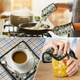 thumbnail image 4 of Cute Bulldog Dog and Flower Florals Kitchen Oven Mitt and Pot Holder Sets 2 Pcs for Baking, Cooking and Grilling, Heat Resistant Up To 392 °F, 4 of 7