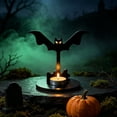 thumbnail image 5 of WWG Halloween Wooden Candle Holder, Spooky Silhouette Candlestick Holders for Tea Lights, Solid Wood Tabletop Decor with Hollow Cutout Projection for Fall Decorations, Birthday Gifts for Women, 5 of 7