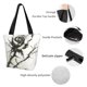 thumbnail image 4 of Balery Black And White Rose Bolsa de Hombro con Diseño, Bolsa Grande y Duradera, Bolsa Versátil para Compras, 4 of 6