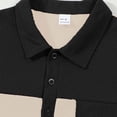 thumbnail image 6 of Summer Fashion Oversize Shirts for Mens 2025 Leisure Button Mock Pocket Color Blocking Flip Collar Short Sleeve, 6 of 7