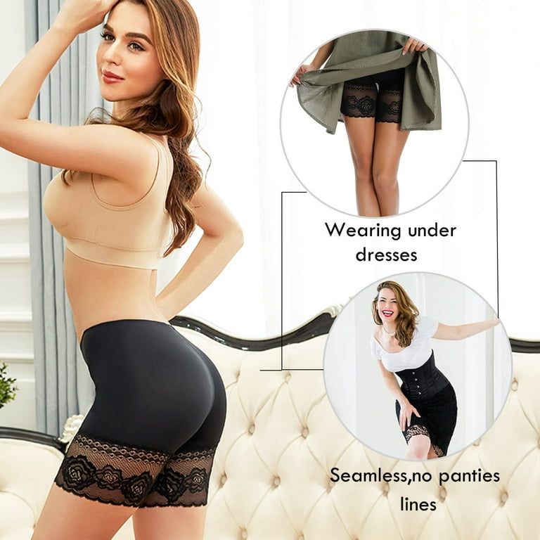 Women Slip Shorts for Under Dresses Anti Chafing Underwear Lace