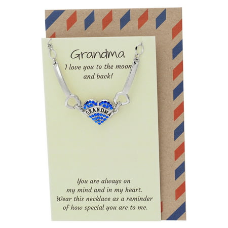 Handmade Grandmas Jewelry, Grandmother Bangle Bracelet with Engraved Grandma and Heart Shaped Lobster Charm, Best Gift for