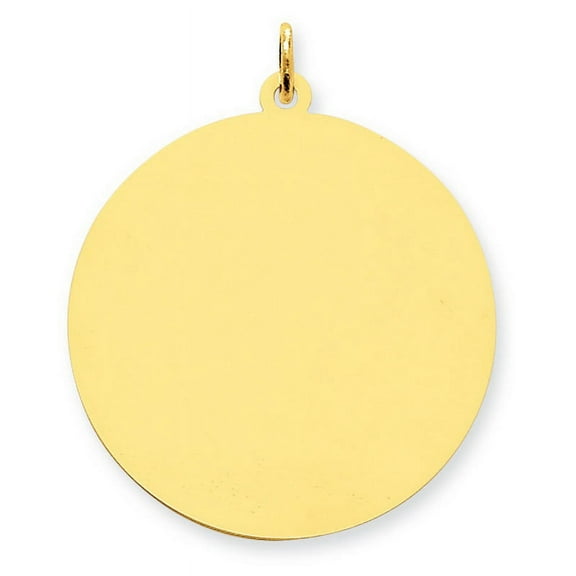 14k Yellow Gold Round Disc Charm