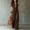Coffee, variant on IUYRTFE Women's Sleeveless Halter Neck Tie Waist Wide Leg Jumpsuit with Pockets Casual Long One Piece Romper
