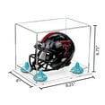thumbnail image 2 of Deluxe Clear Acrylic Mini Football Helmet Display Case (not Full Size) with Blue Risers and Clear Base (A003-BLR), 2 of 2