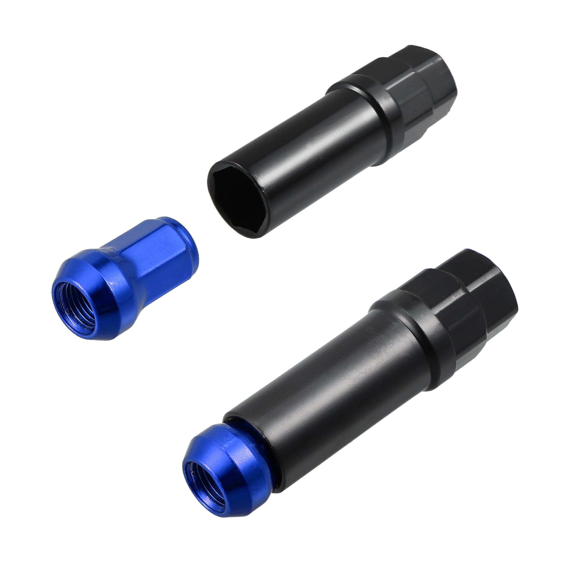 Unique Bargains 20Pcs M12 x 1.25 Car Lug Nuts with Socket Key Blue