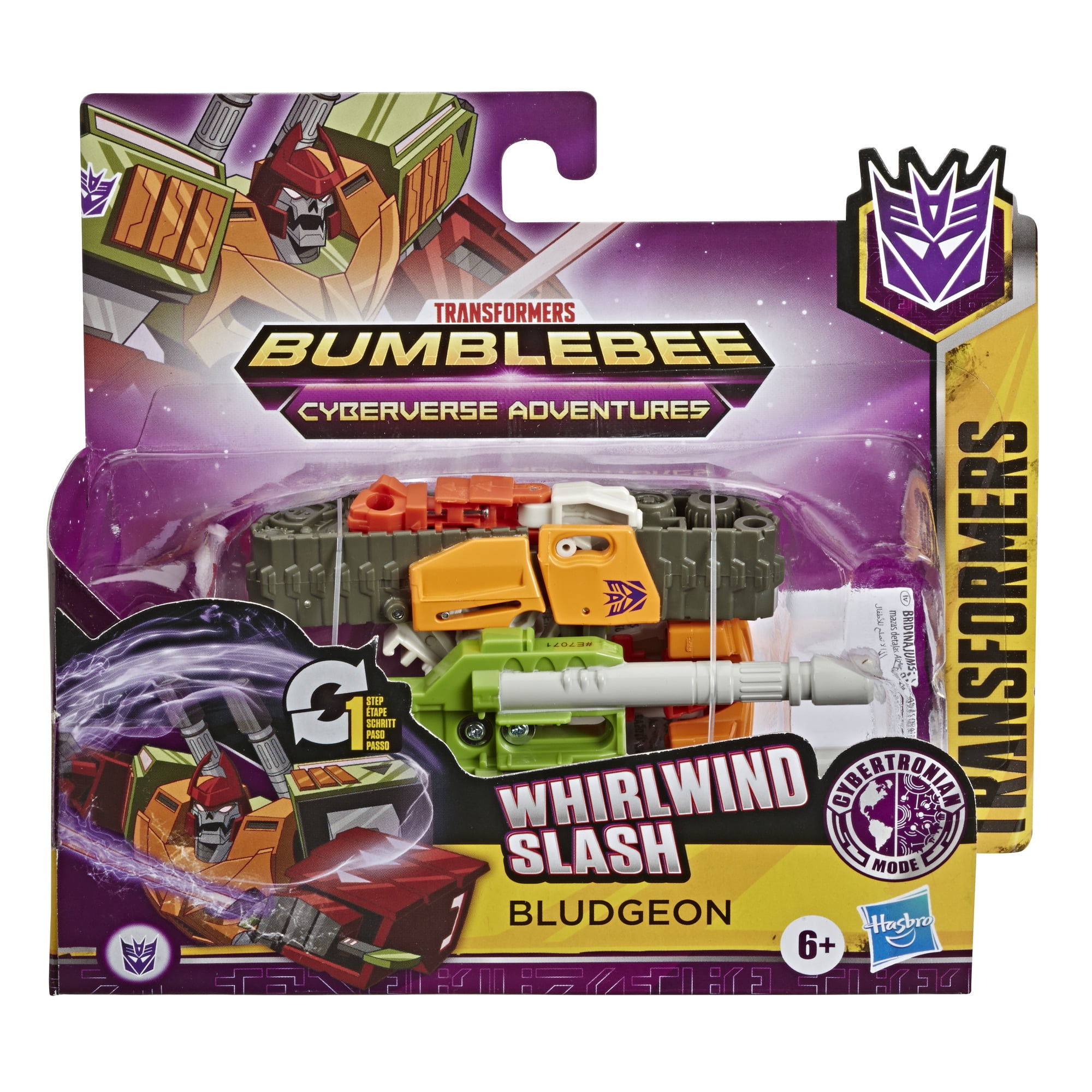 Transformers Cyberverse Bumblebee 1 Passo - Figura Giocattolo Autobot, Convertibile, Con Armi