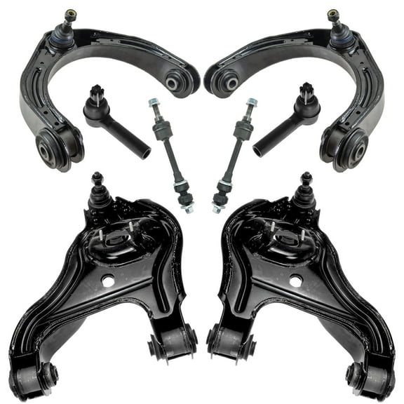 8 Piece Steering Suspension Kit Control Arms Ball Joints Tie Rods Sway Bar Links PSA52808