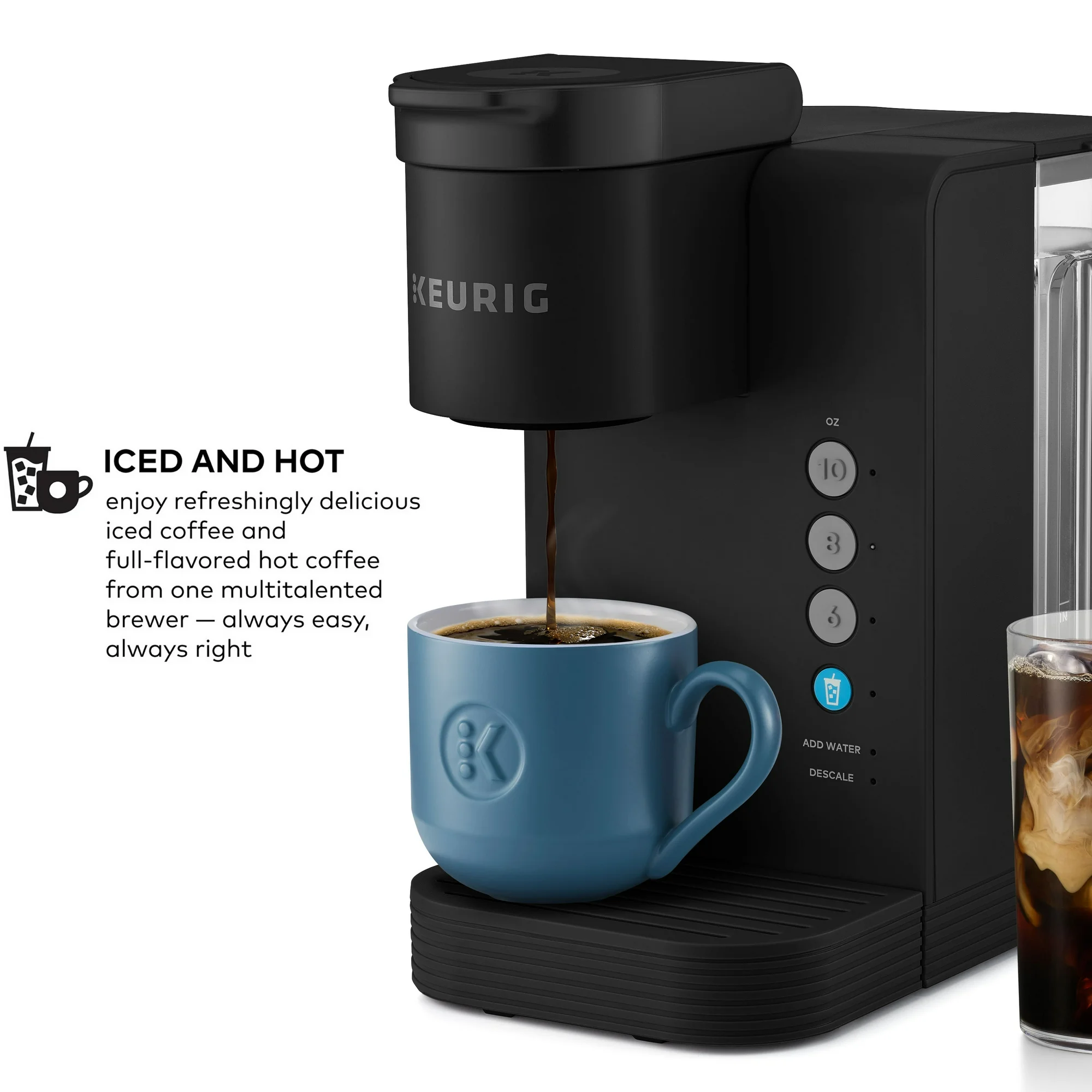 Open Box Keurig 500.0365009 K-Slim + ICED Single Serve Coffee Maker Brews 8 to 12oz. Cups Gray