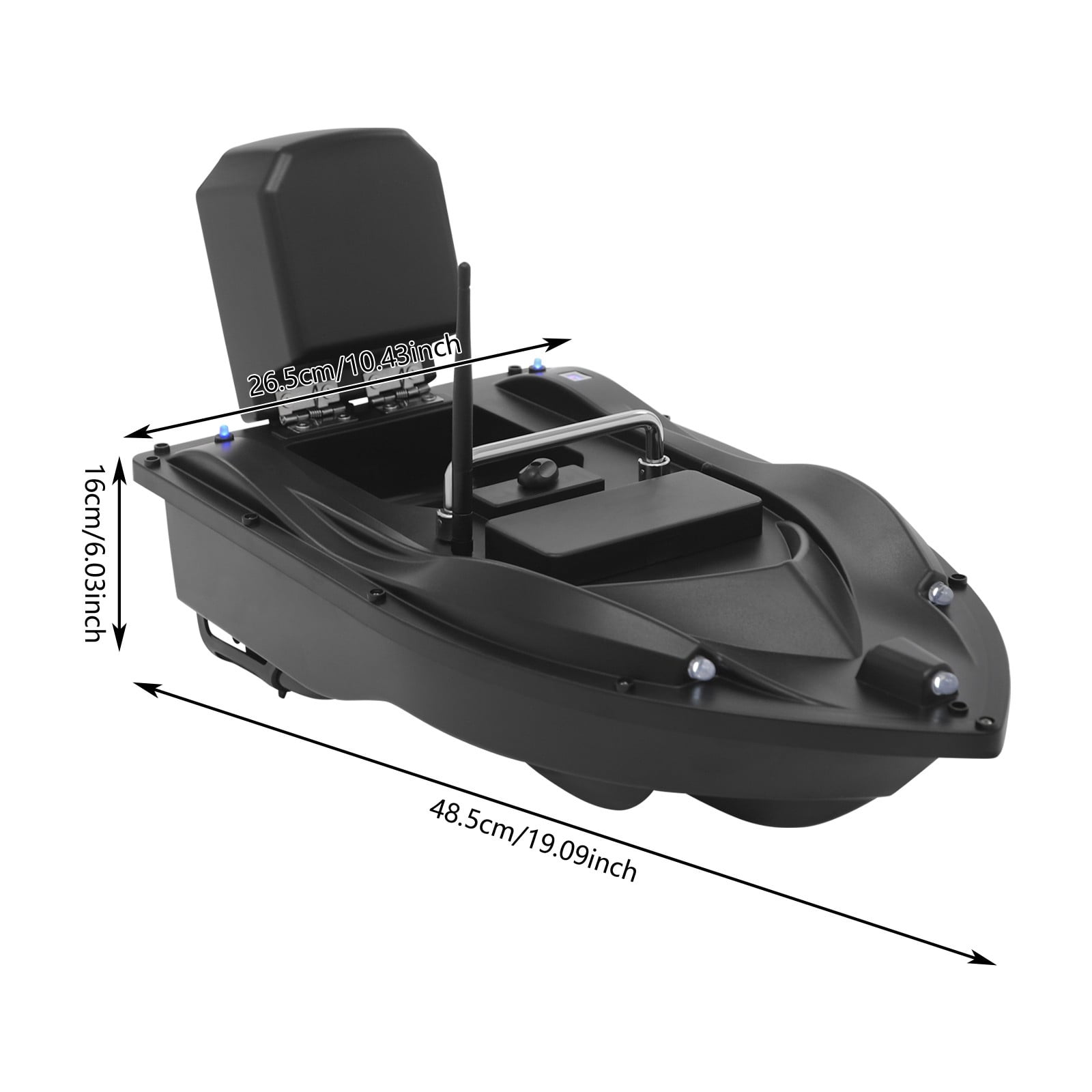 48.5*26.5*16cm ABS Remote Control Bait Boat Multifunctional Fishing Bait Boat with GPS
