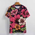 thumbnail image 4 of Flower Power T-Shirts Casual T-Shirt Short Sleeve Women Trendy Tshirt Beach Custom Tops, 4 of 5