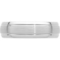 thumbnail image 4 of 14K White Gold Heavy Comfort Fit Brush Satin Fancy Band (Size 7) Made In United States wb108h-7, 4 of 5