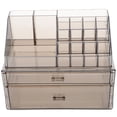thumbnail image 1 of juego de organizador de maquillaje, organizador de escritorio multifunción con cajones, organizador transparente para cosméticos y joyas., 1 of 6