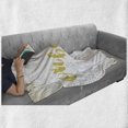 thumbnail image 6 of Oh Baby Soft Flannel Fleece Throw Blanket, Oh Baby Font Writing Ornamented with Sparsed Dot Print, Cozy Plush for Indoor and Outdoor Use, 70" x 90", Earth Yellow and White, by Ambesonne, 6 of 6