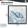 thumbnail image 4 of Stupell Industries Contemporary Sea Turtle with Subtle Smile Black Floating Frame Canvas Art, 25 x 25, by Janet Tava, 4 of 8