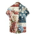 thumbnail image 6 of VBTAPA Men's 4th of July Hawaiian Shirts Short Sleeve American Flag Button Down Shirt Fashion Casual Independence Day Printed Tops Ofertas del 4 de julio Multicolor M, 6 of 7