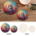 thumbnail image 4 of Cat Flowers Leaves Butterflies and Rainbow Trivet Mats Pot Holders Cotton Woven Non-Slip Heat Resistant for Hot Pots Pans Pats for Cooking Baking Set of 2, 4 of 7