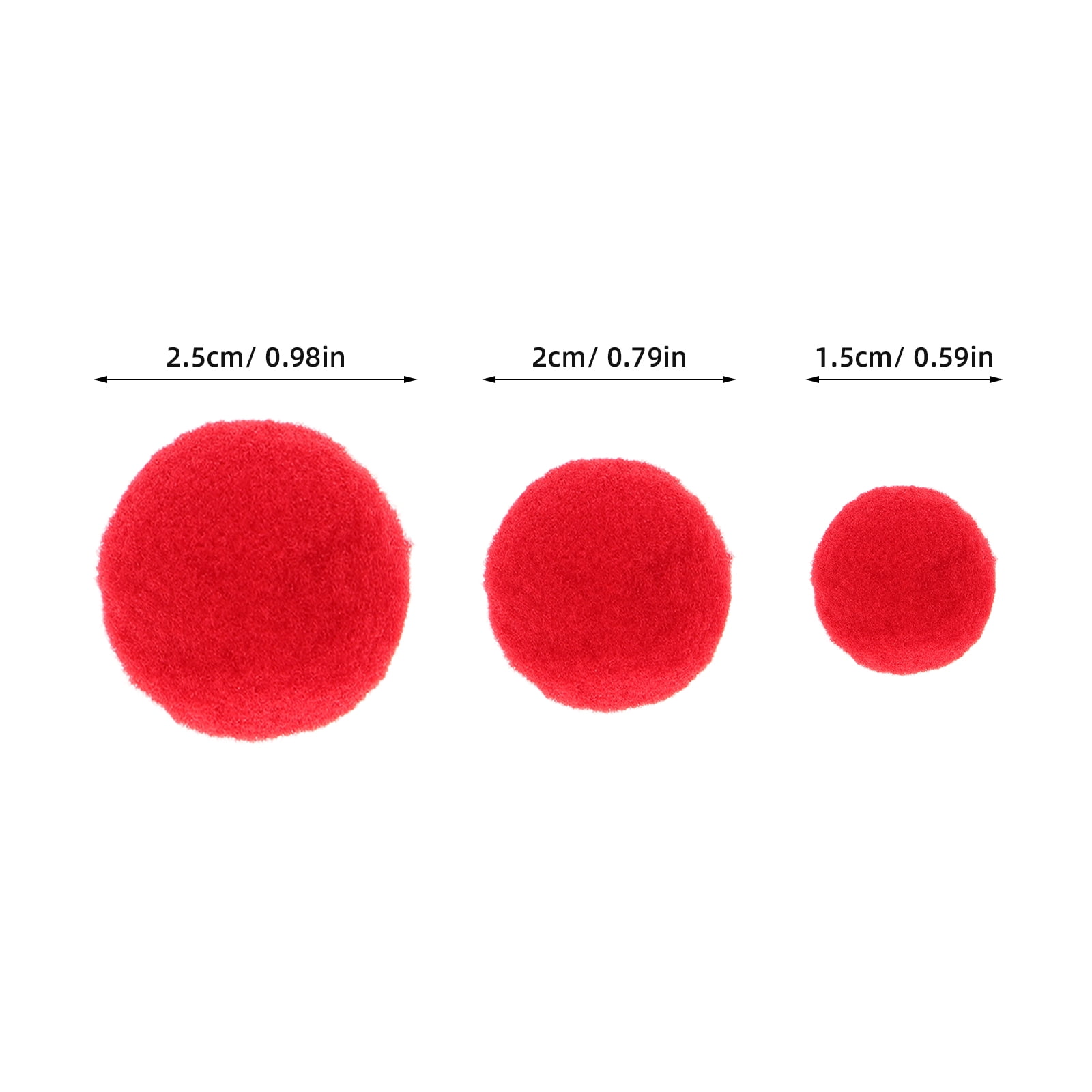 Luxshiny Plush Red Craft Pom Poms Soft for Holiday Christmas Decorations and Festive Projects