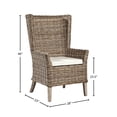 thumbnail image 2 of Key Largo Rustic Woven Kubu Host Dining Chair with Muslin Cushion (Set of 2), 2 of 4