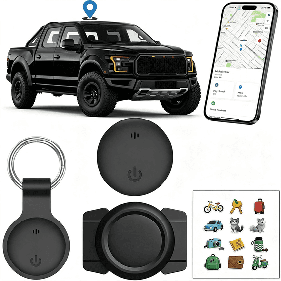 GJX Undetectable Gps Tracker for Vehicles - Real-Time Tracking,No Monthly Fee/No Sim Card Mfi Certified】Works with Ios Find My | Mini Hidden Magnetic,Ip68 Waterproof,Reliable Performance