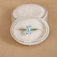 thumbnail image 3 of Baguette Aquamarine & Emerald Ring, Minimalist Ring, 925 Sterling Silver Ring, Engagement Ring, Proposal Ring, Handmade Jewelry, 3 of 5