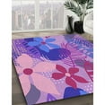thumbnail image 3 of Ahgly Company Machine Washable Indoor Rectangle Transitional Dark Orchid Purple Area Rugs, 2' x 5', 3 of 7