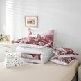 thumbnail image 5 of Butterfly Flowers Bed in a Bag King Size Comforter Set 7 Pieces,Pink Ombre Art Oil Painting Floral Bedding Sets Rustic Aesthetic Animal Daisy Flower Sheet Set with Comforter, 5 of 5