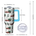 thumbnail image 2 of Red Christmas Truck and Tree Pattern Tumbler with Handle and Lid,40oz Double Wall Vacuum Insulated Tumbler,Cups Gift for Women and Men, 2 of 7