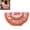Orange, variant on Thanksgiving Half Circle Porch Banner, Orange White Pumpkin Pleated Fan Bunting with Fall Harvest Pattern, for Front Door Porch Balcony Railing Window Autumn Party Home Decor