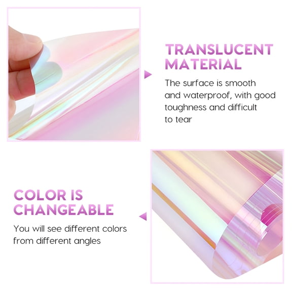 CCOCC 20PCS Cellophane Wrap Iridescent Film for DIY Wrapping Flower Gift