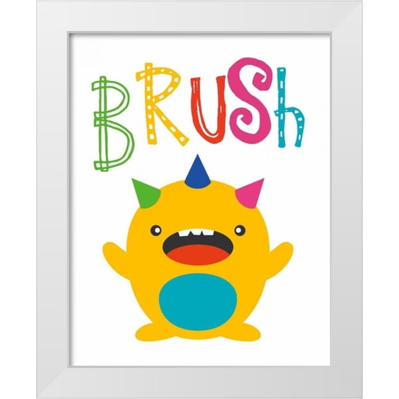 Robinson, Tamara 26x32 White Modern Wood Framed Museum Art Print Titled - Monster Brush