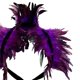 thumbnail image 4 of Capa de plumas artificiales, decoración gótica, chal de Halloween, encogimiento de hombros para carnaval, mujeres Púrpura, 4 of 5