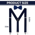 thumbnail image 2 of TELOLY 2Pcs Child Suspenders,Adjustable Length Kids Suspenders with 3 Clips,Navy Blue, 2 of 4