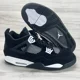 thumbnail image 1 of N I-K-E A i r-Jor-dan 4 Retro White Thunder Black Shoes FQ8138-001 Mens Size 16, 1 of 6