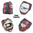 thumbnail image 5 of FORMRS Mini Backpack Purse for Women Travel Daypack Casual Shoulder Bag, Vibrant Green Tartan Pattern, 5 of 7