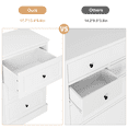 thumbnail image 3 of Homfa 6 Drawer Double Dresser White, Wood Storage Cabinet for Living Room, Chest of Drawers for Bedroom, 3 of 10