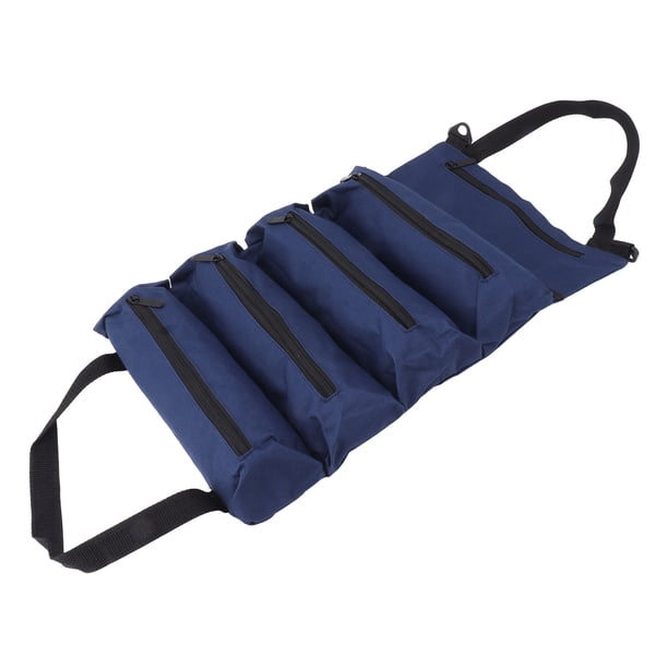 Bolsa de herramientas enrollable bolsa de herramientas de electricista resistente a los arañazos multifuncional portátil 5 bolsillos con cremallera para carpintero ANGGREK Otros