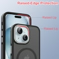 thumbnail image 6 of ELEHOLD for iPhone 15 Matte Magnetic Case,Translucent Clear Cover Compatible with Mag Safe, Military Grade Drop Protection Shockproof Back Phone Cover for iPhone 15,Black, 6 of 7