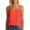 Red, variant on Long Cami Tank Tops for Women Built-in Bra Pads Sleeveless Design Soft Cotton Base Layer Vest for Daily Wear Yoga Underlayering Comfort Tops