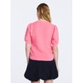 thumbnail image 4 of Free Assembly Women's Textured Sweater with Short Puff Sleeves, Lightweight, Sizes XS-XXL, 4 of 6