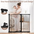 thumbnail image 5 of Baby Safety Gate, Caveen Extra Tall 36'', 29.5-46'' Wide Baby Gate Stairway and Hallway, for Ages 6 to 36 Months, Black, 5 of 9