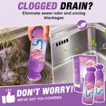 thumbnail image 3 of Foaming pipe cleaner and deodorizer, kitchen sink, bathroom, shower, and bathtub drain openings (Lavender, 2 pack), 3 of 4