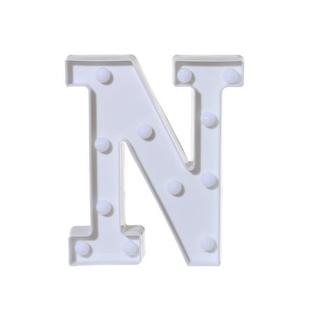 

Alphabet LED Letter Lights Light Up White Letters Standing Hanging T *8PCS